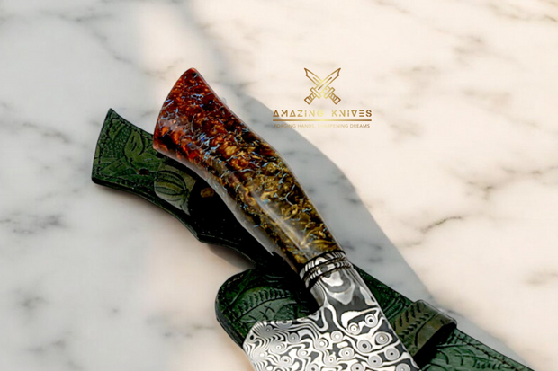 DM15 - WONDERFUL RAINDROP DAMASCUS CLEAVER