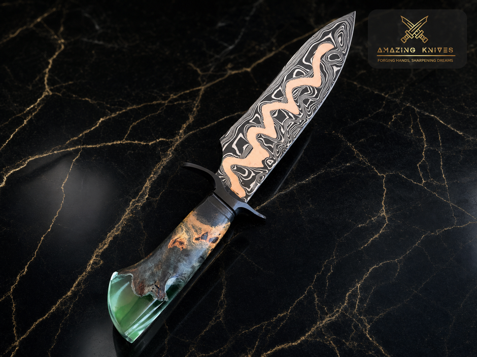 CM41 - SPECTACULAR BOWIE COPPERMAI MOKUME GANE GHOST