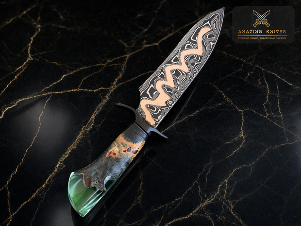 CM41 - SPECTACULAR BOWIE COPPERMAI MOKUME GANE GHOST