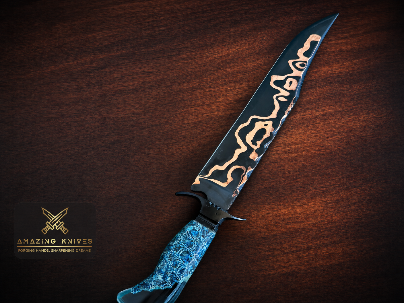 CM30 - SPECTACULAR BOWIE COPPERMAI MOKUME GANE GHOST