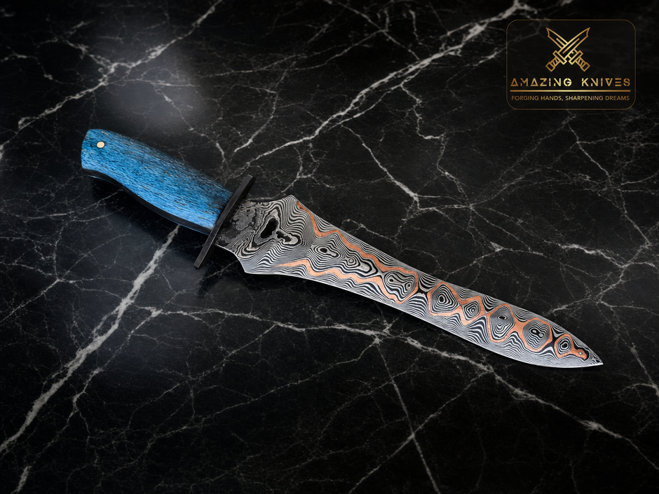 CM29 - SPECTACULAR COPPERMAI MOKUME GANE DAGGER