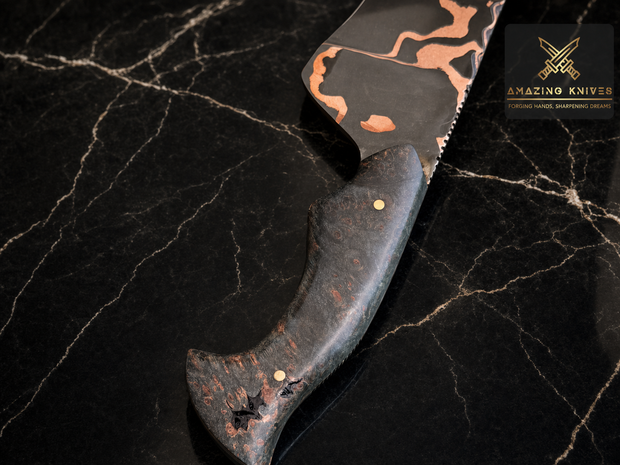 CM35 - SPECTACULAR BOWIE COPPERMAI MOKUME GANE CHEVRON