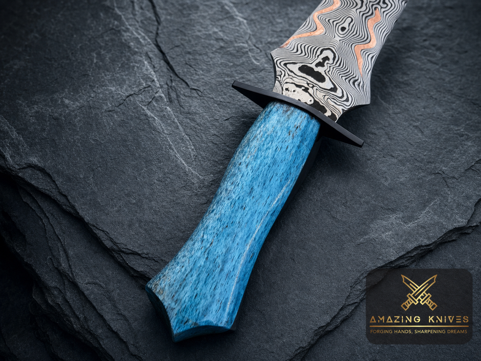 CM29 - SPECTACULAR COPPERMAI MOKUME GANE DAGGER